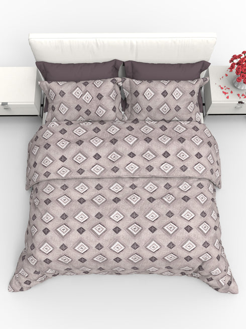 Carmel King 100% Cotton Satin King Size Bedsheet with 2 Pillow Covers - Extra Soft - 220 TC Satin Weave - 3